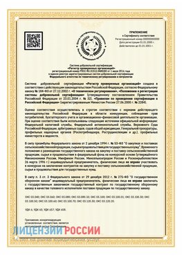 Приложение к сертификату для ИП Майкоп Сертификат СТО 03.080.02033720.1-2020